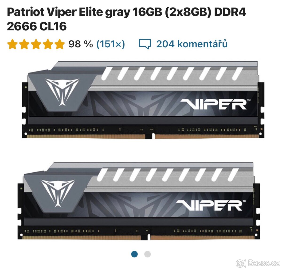 Prodám ram DDR4 16gb (2x8)
