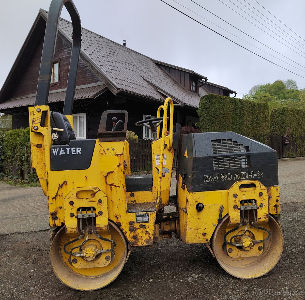 vibrační válec bomag bw80, 1600kg, motor kubota