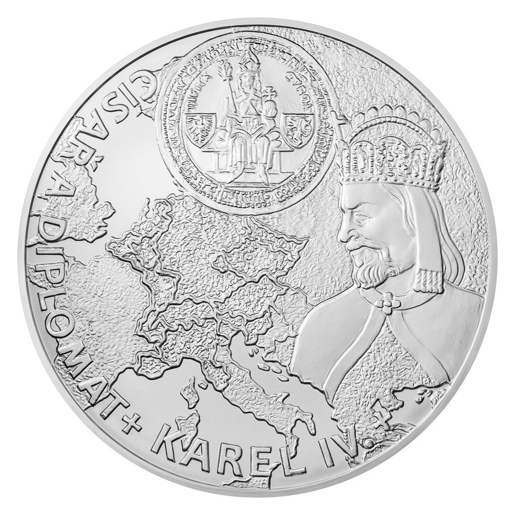 Stříbrná 5 kg mince Karel IV. – Diplomat a císař