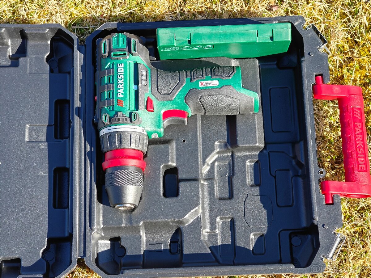 Aku vrtačka Parkside 12V + 2Ah baterka + nabíječka