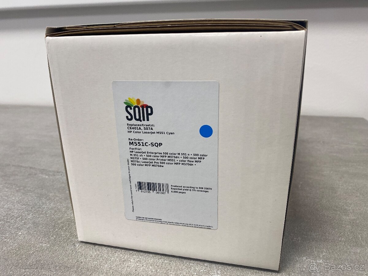 Kompatibilní toner CE401A, 507A cyan modrý