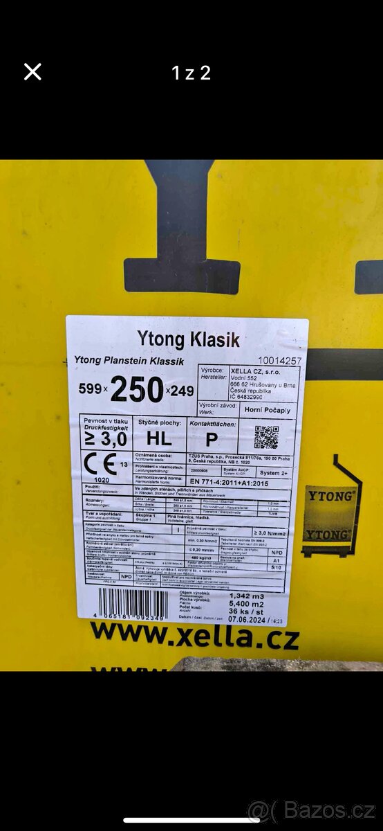 Ytong 250 mm