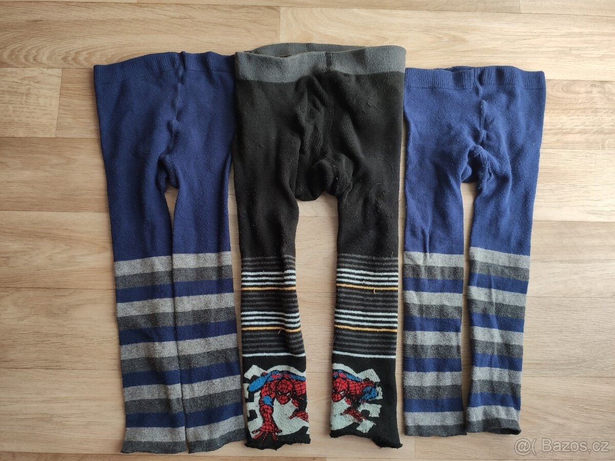 Sedmery punčochy bez šlapek - vel. 86/92 a 92/98