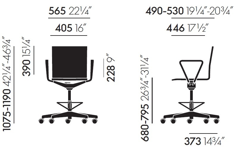 Vitra REPREZENTATIVNÍ kancelářské židle C.04 světle šedá