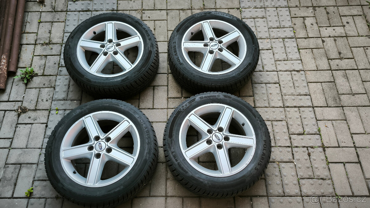 Alu kola Ford R16 + zimní pneumatiky Barum