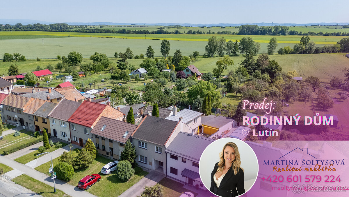 Prodej, rodinný dům, pozemek 1059 m2, Lutín