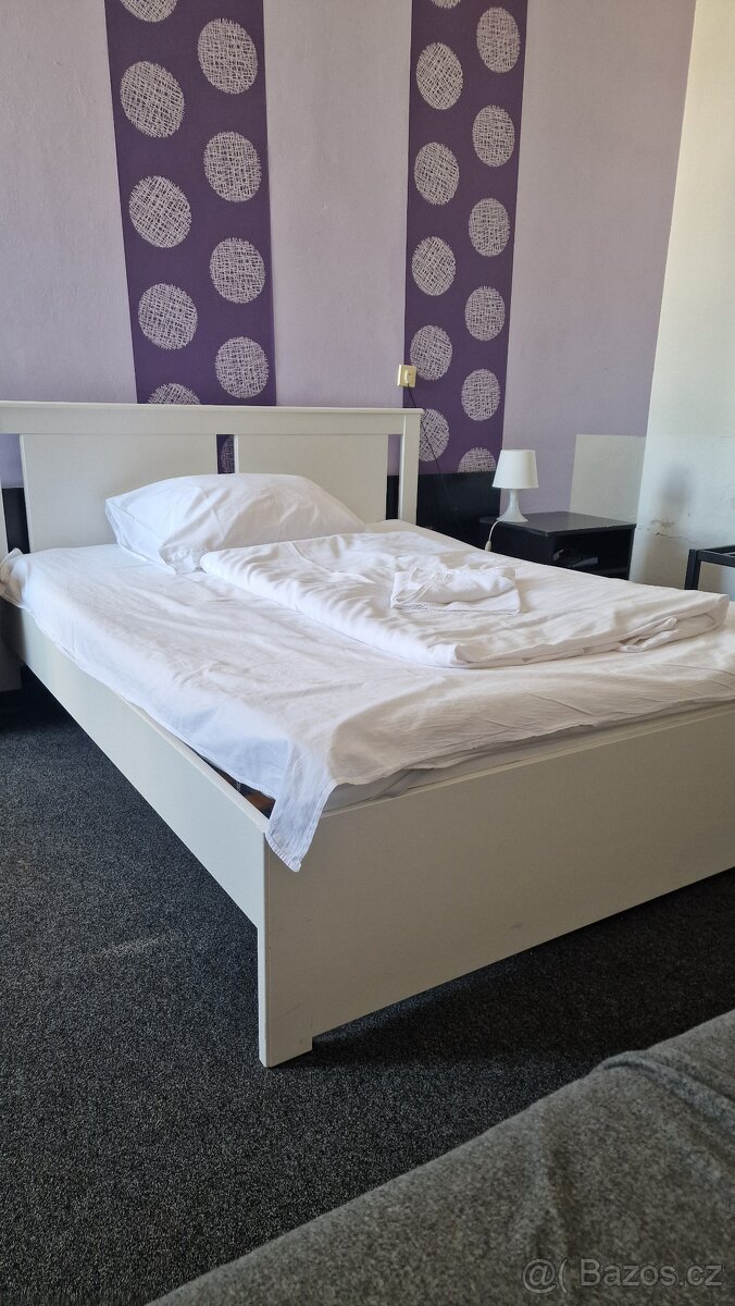 IKEA SONGESAND rám postele bílý 160x200 cm + matrace + ochra