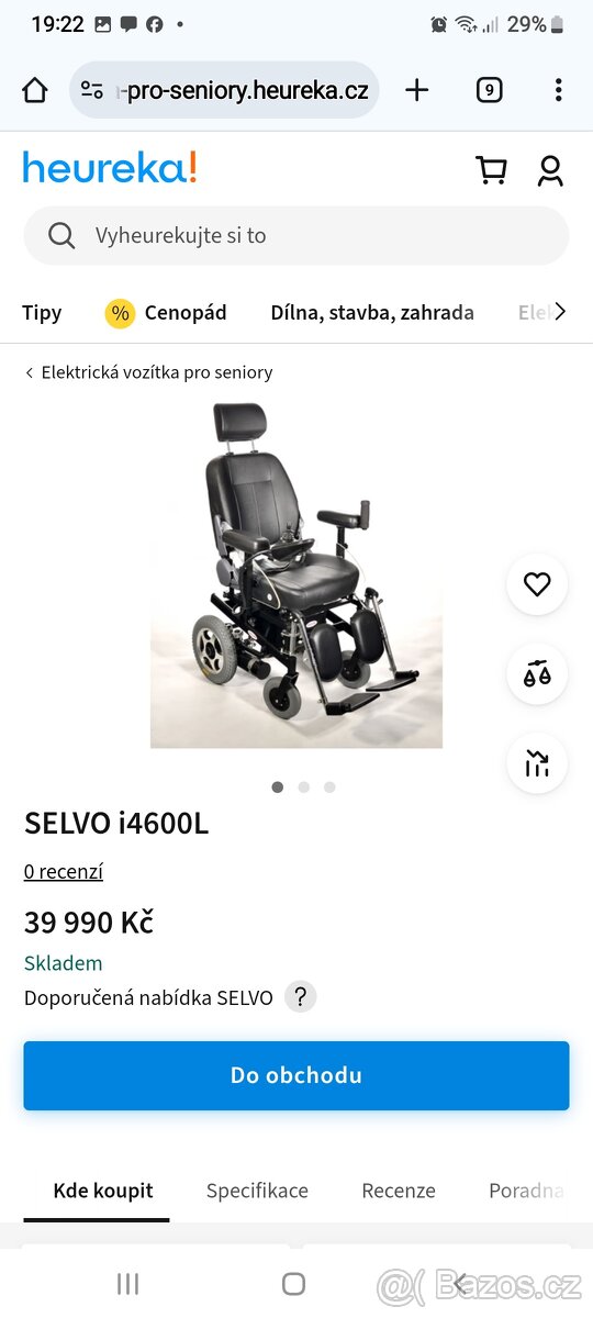 Prodám Elektro invalidní vozík