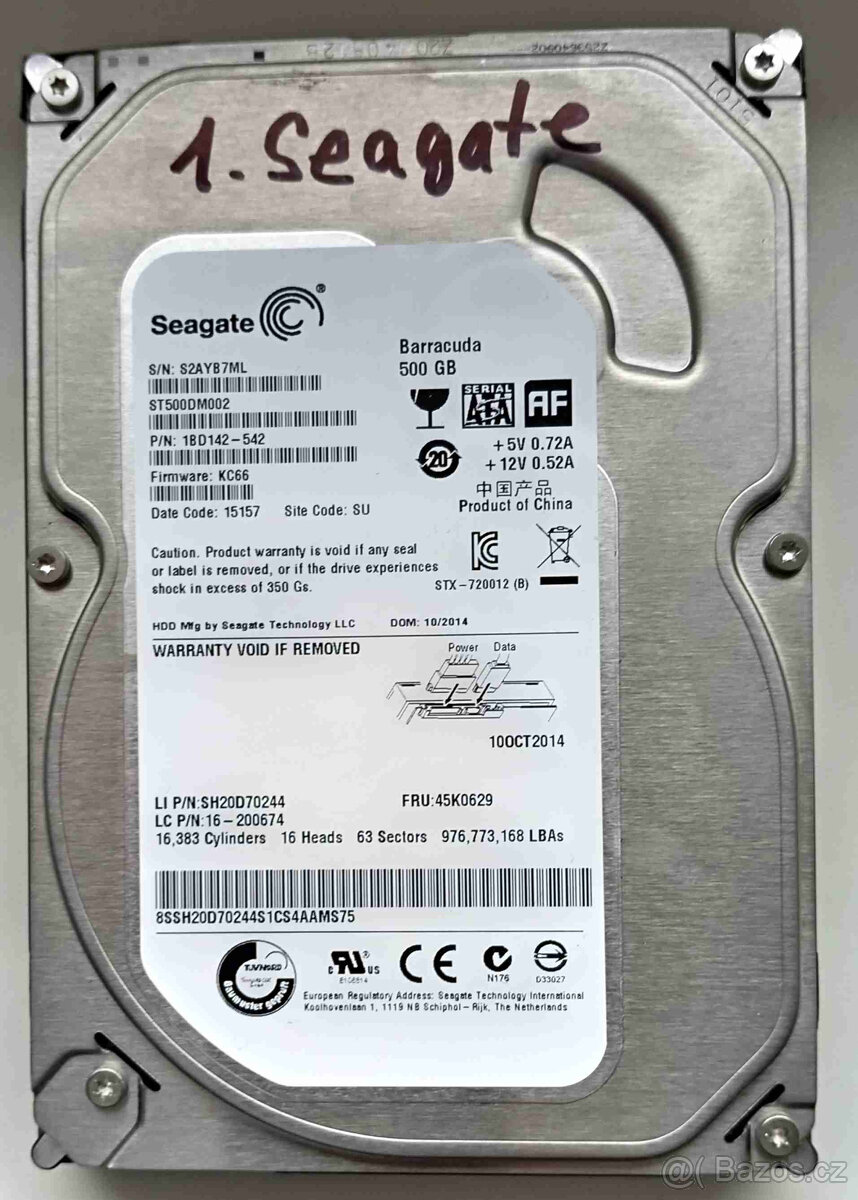 3,5´´ HDD Seagate 500 GB