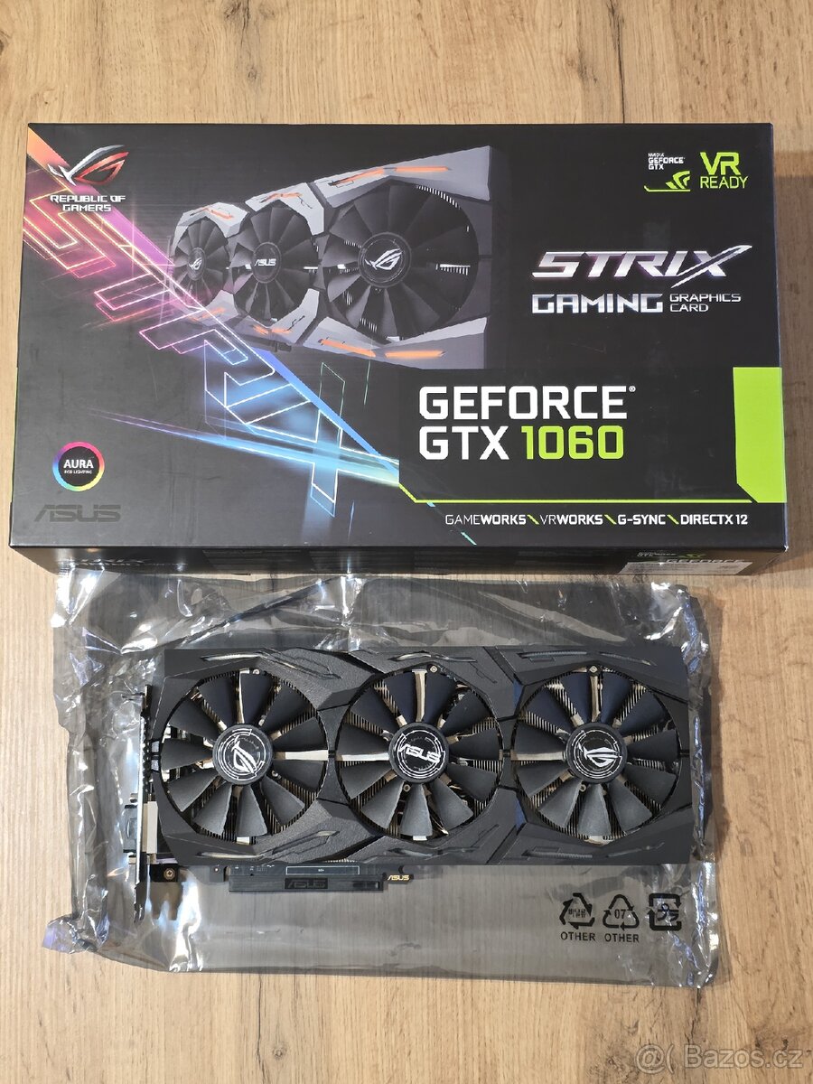 Grafická karta ASUS ROG Strix GeForce GTX 1060 OC, 6GB GDDR5
