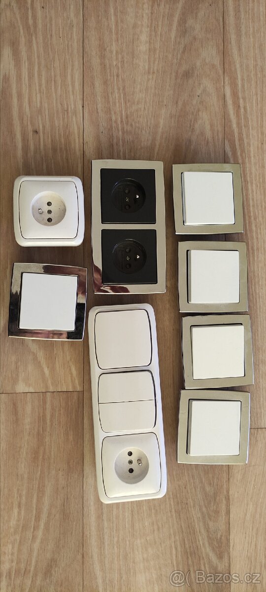 Prodám vypínače a zásuvky Busch-Jaeger + ABB