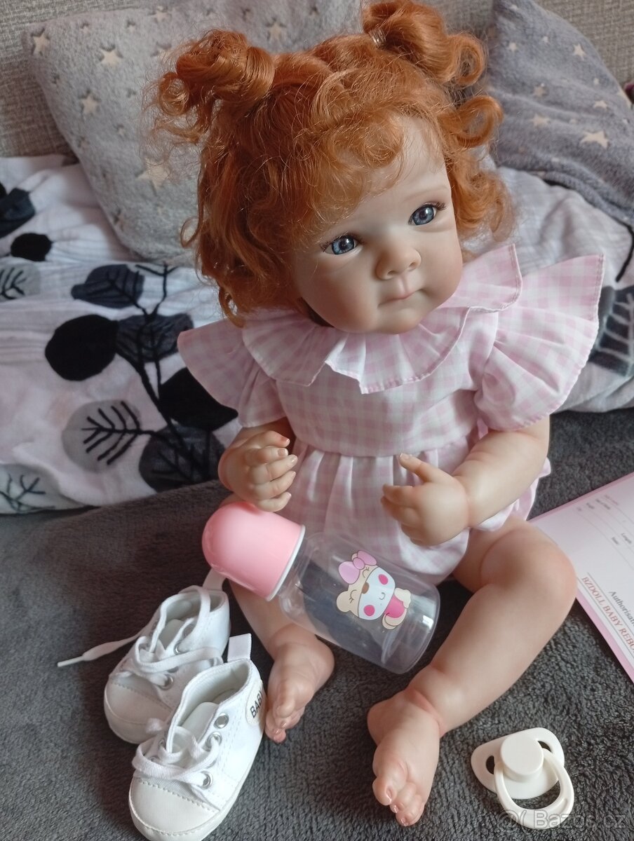 Realistická Reborn panenka zrzečka Bettie