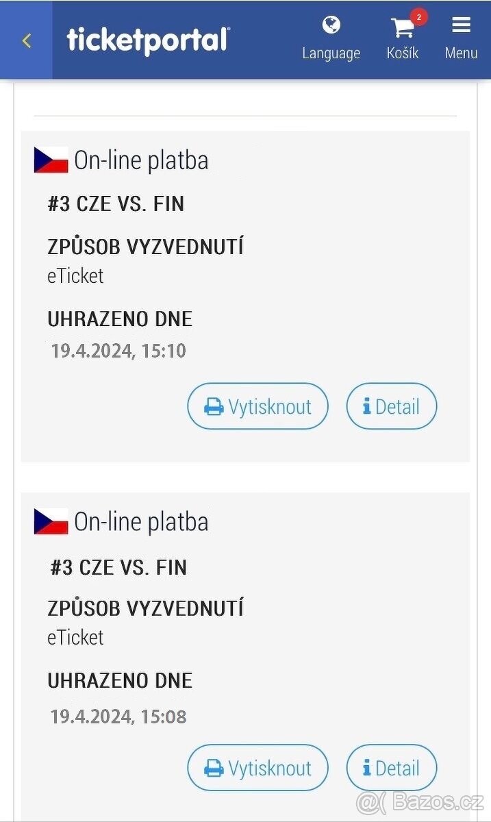 Hokej MS2024 CZ x FIN PRAGUE