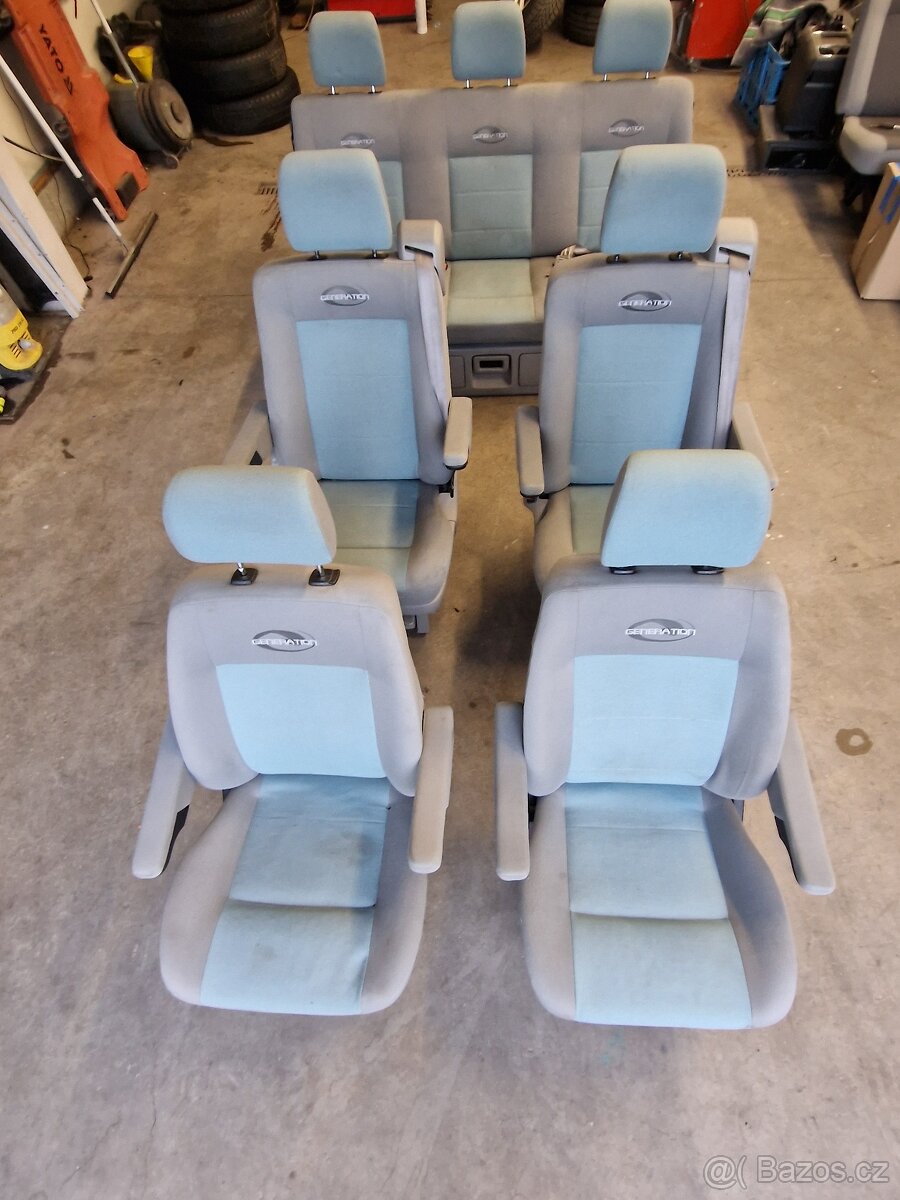 VW T4 Multivan II.sedadlá komplet 7miest
