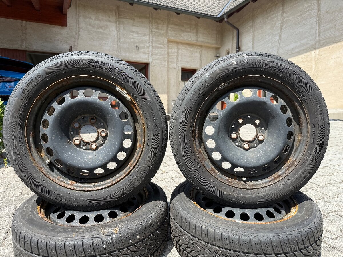 PLECHOVE DISKY 5X112 R16 + ZIMNI PNEU 205/55 R16