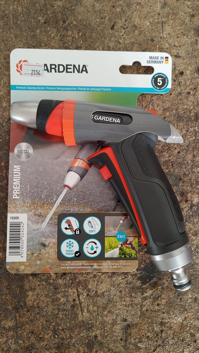 Kovový postřikovač Gardena Premium