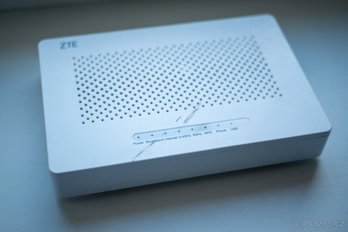 Bezdrátový VDSL WiFi router ZTE H267A, záruka, příslušenství