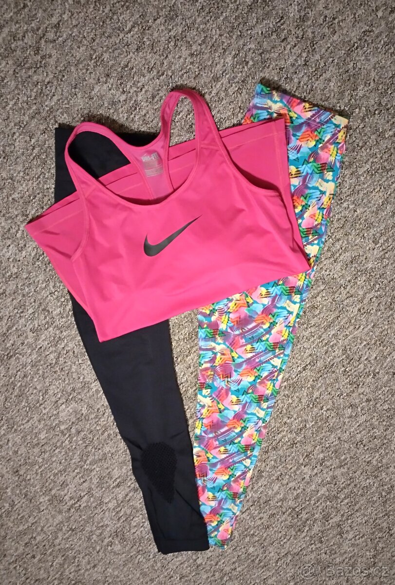 Sportovní legíny a tílko vel. 152/158