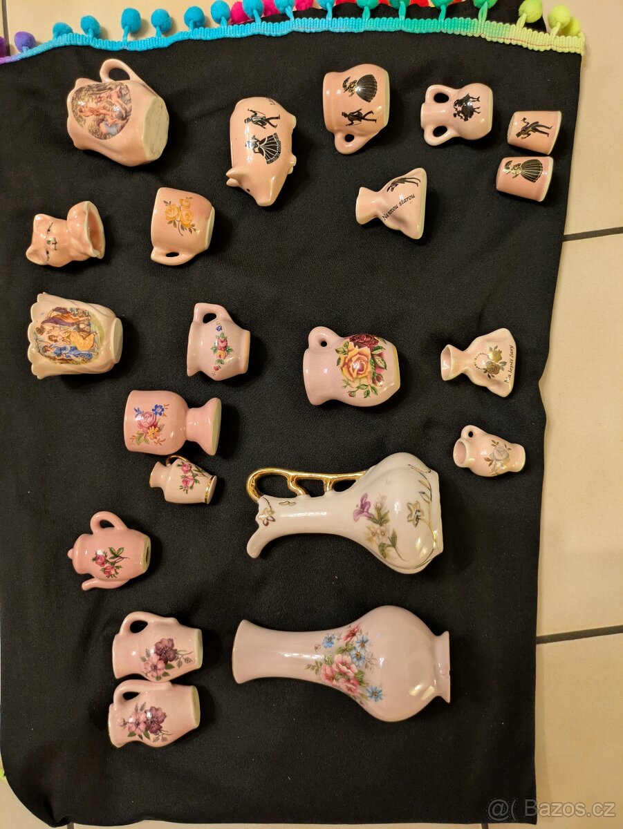 Růžový porcelán 21ks