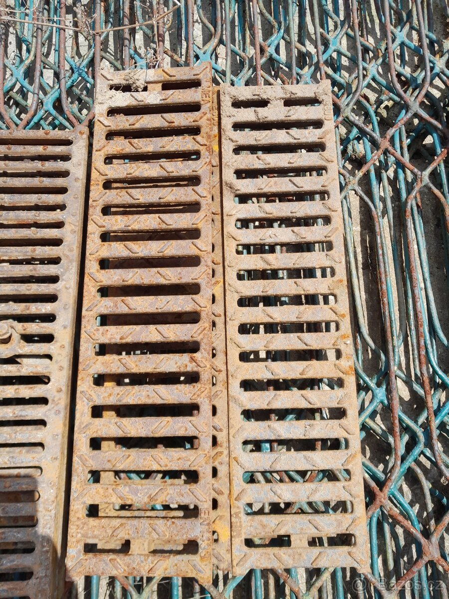 Litinový rošt, můstkový rošt 500 x 150 mm, 3 ks