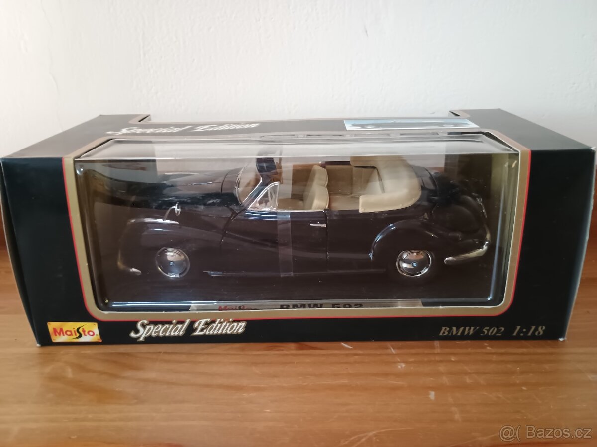 1:18 MAISTO - BMW 502 Cabriolet (1955) černá