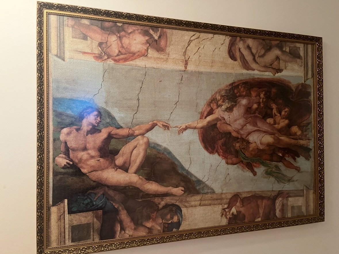 Starožitný rám plus puzzle