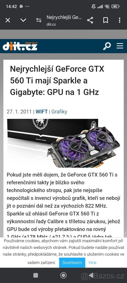 MSI GTX 560 ti SOC sběratelská karta
