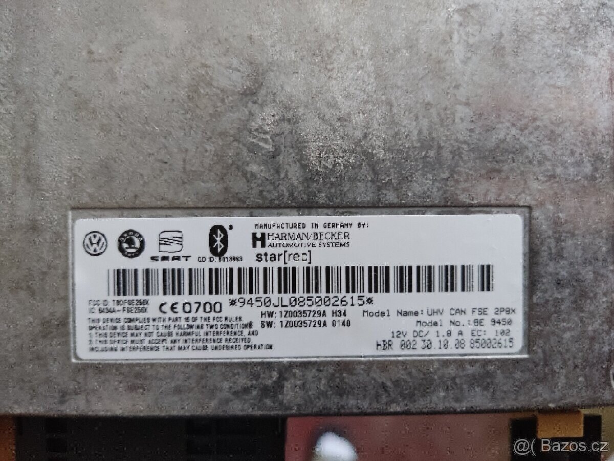 PRODÁM BLUETOOTH JEDNOTKU VW, ŠKODA