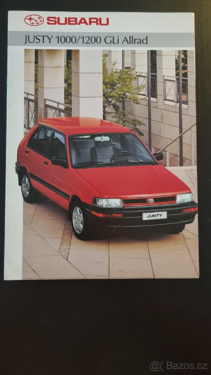 Prospekt Subaru Justy v němčině