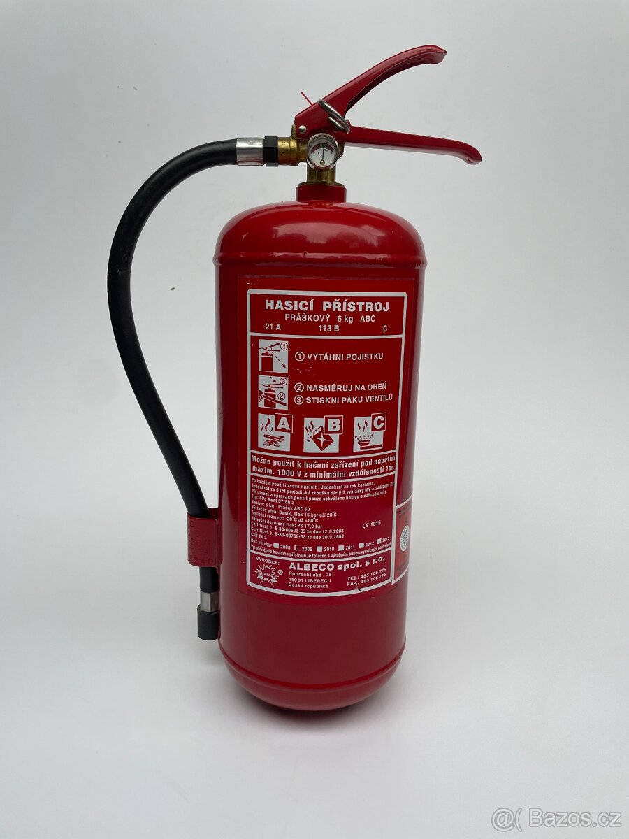 ✅ Hasicí přístroj 21A PRÁŠKOVÝ | 6kg | REVIZE + držák