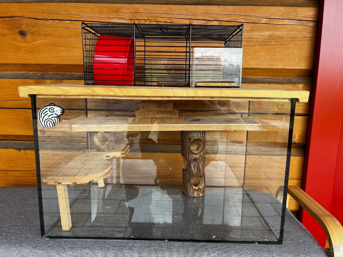 Terárium (akvarium) na drobné hlodavce