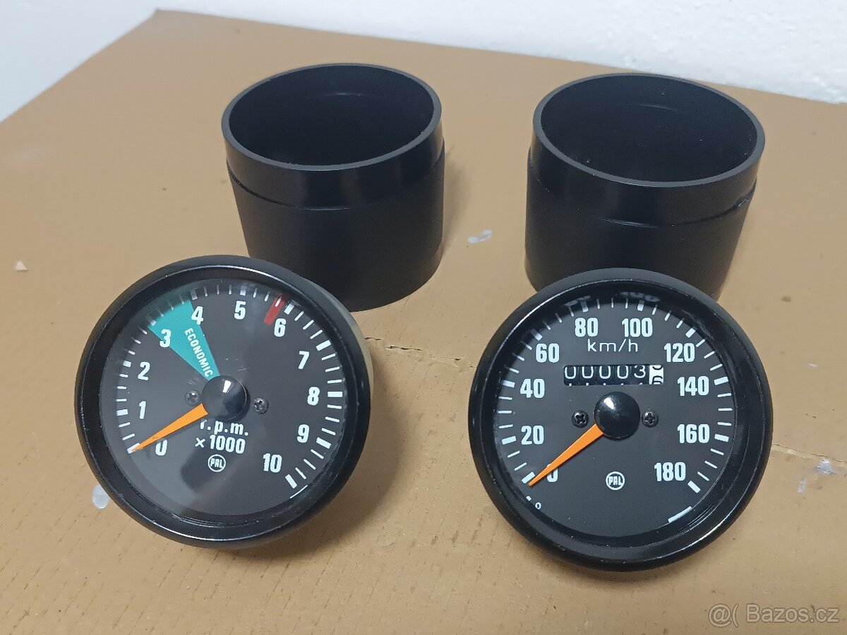 nové budíky + plastové obroučky Jawa 350