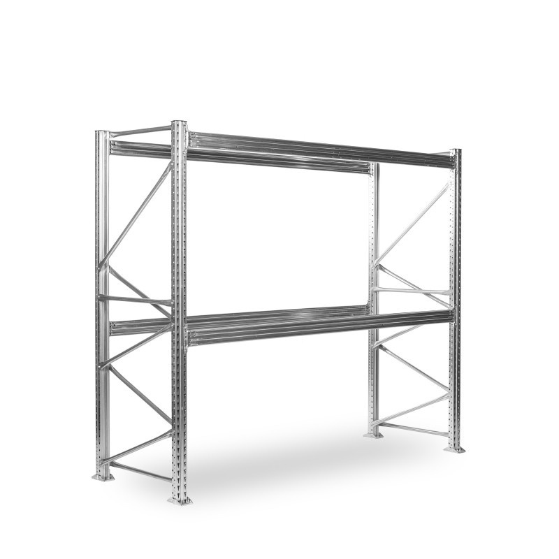 Paletový regál 2500x2700x1000mm délka 5,4m