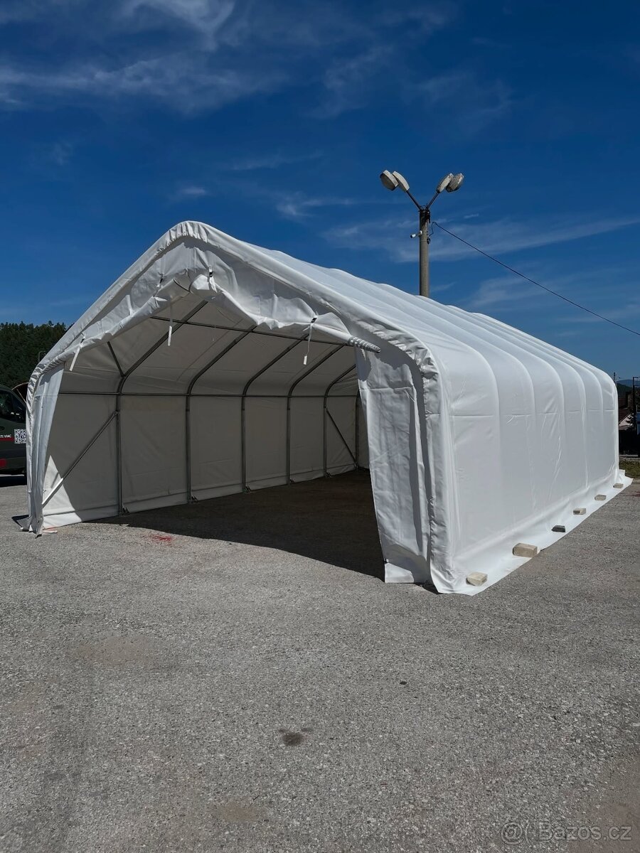 Plachtová hala 6,1 x 12,2 x 3,66 - sedlová střecha