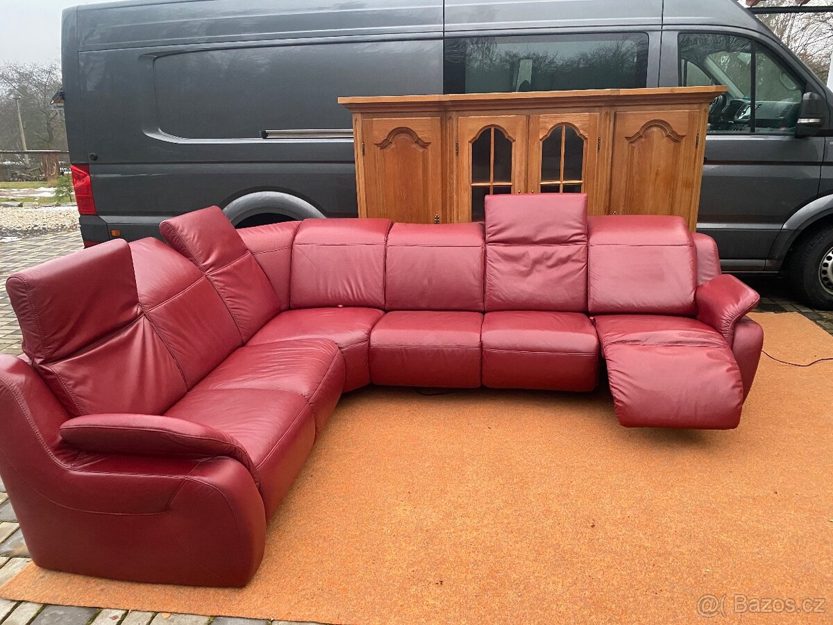 Luxusní sedací souprava kůže