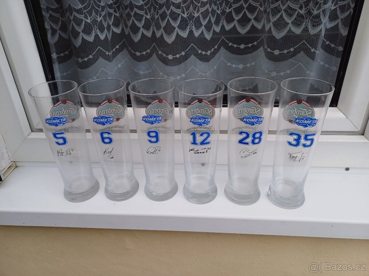 Pivní sklenice Starobrno - Kometa Brno