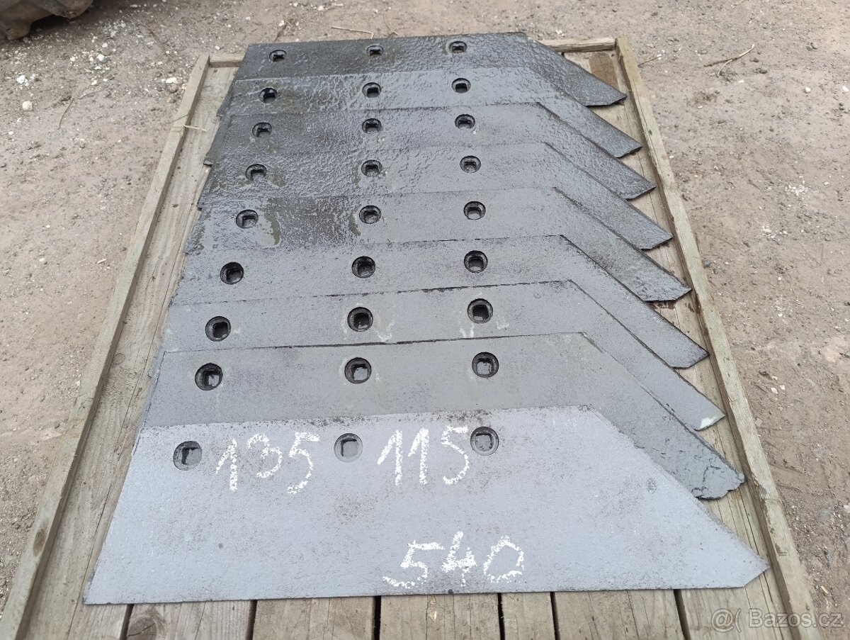 Nepoužité ostří na roudnické pluhy PH1, PHX, 3PN 35