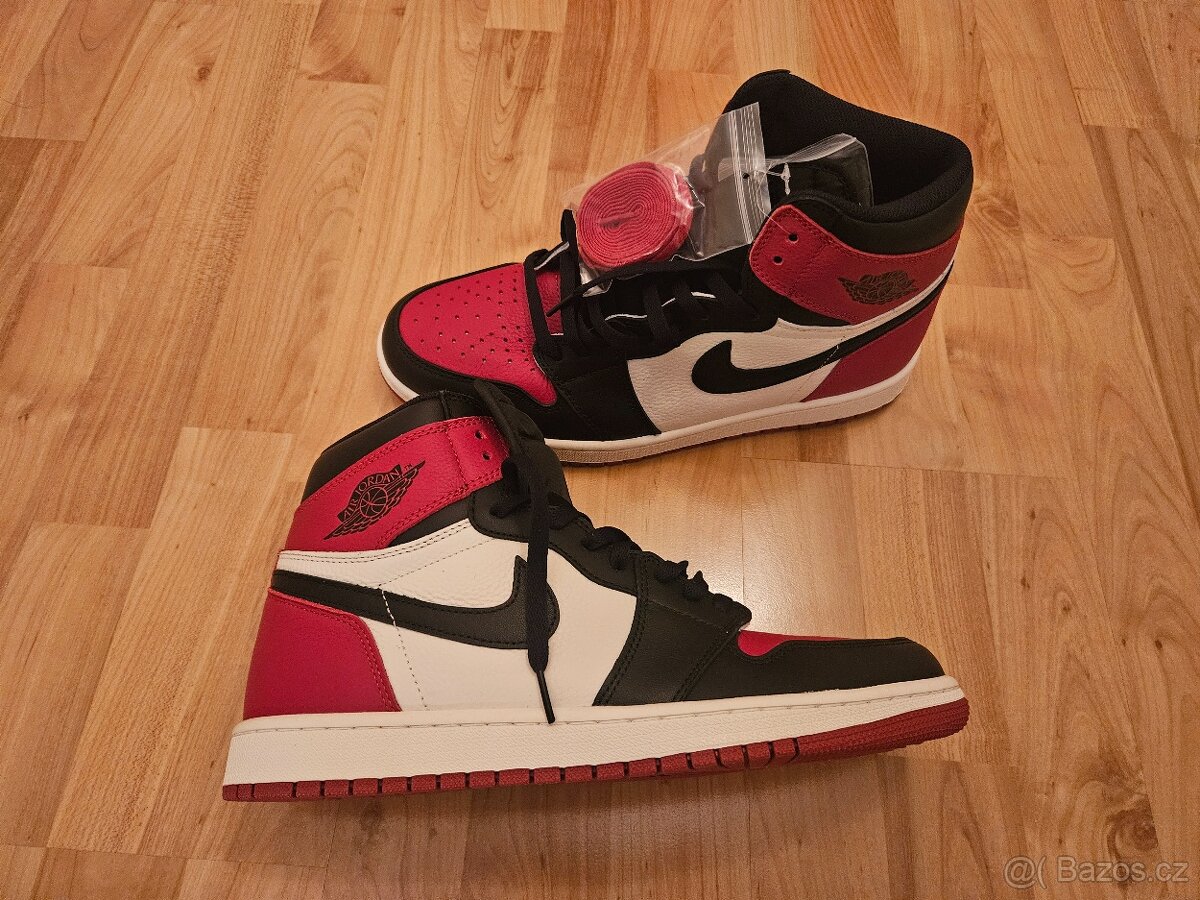 Air Jordan 1 Bred Toes - 100% replika, EU 46