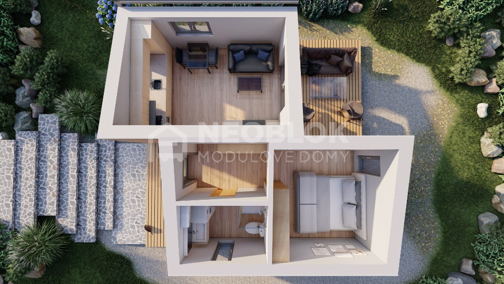NÍZKOENERGETICKÝ MOBILNÍ DŮM 41,5 M2, VÝROBA V ČR