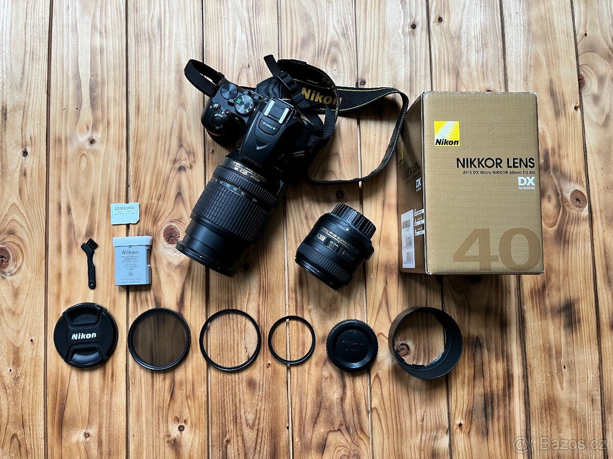 Nikon D5600 + Nikkor 40mm f/2.8 + Nikkor 18-140mm f/3.5-5.6