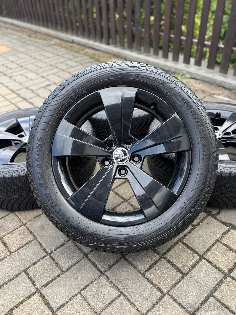ORIGINÁL Alu Škoda TRITON R17, 5x112 - TOP, CELOROČNÍ