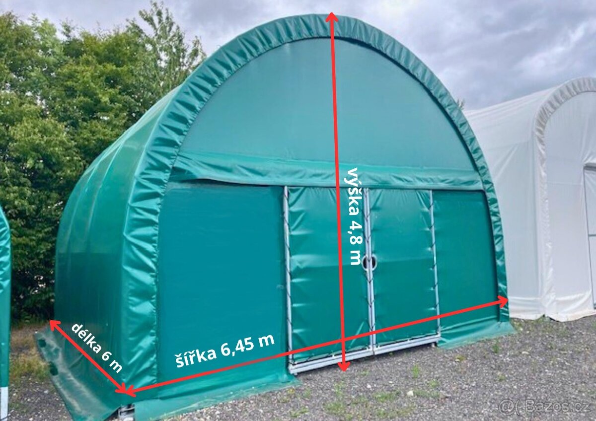 Oblouková hala 6,45 x 6 m