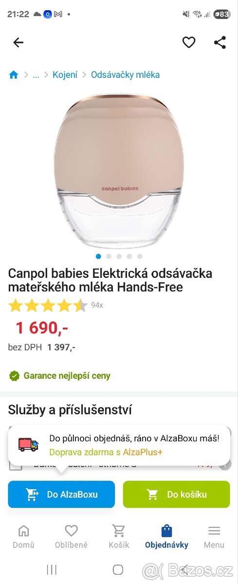 Elektrická odsávačka mateřského mléka