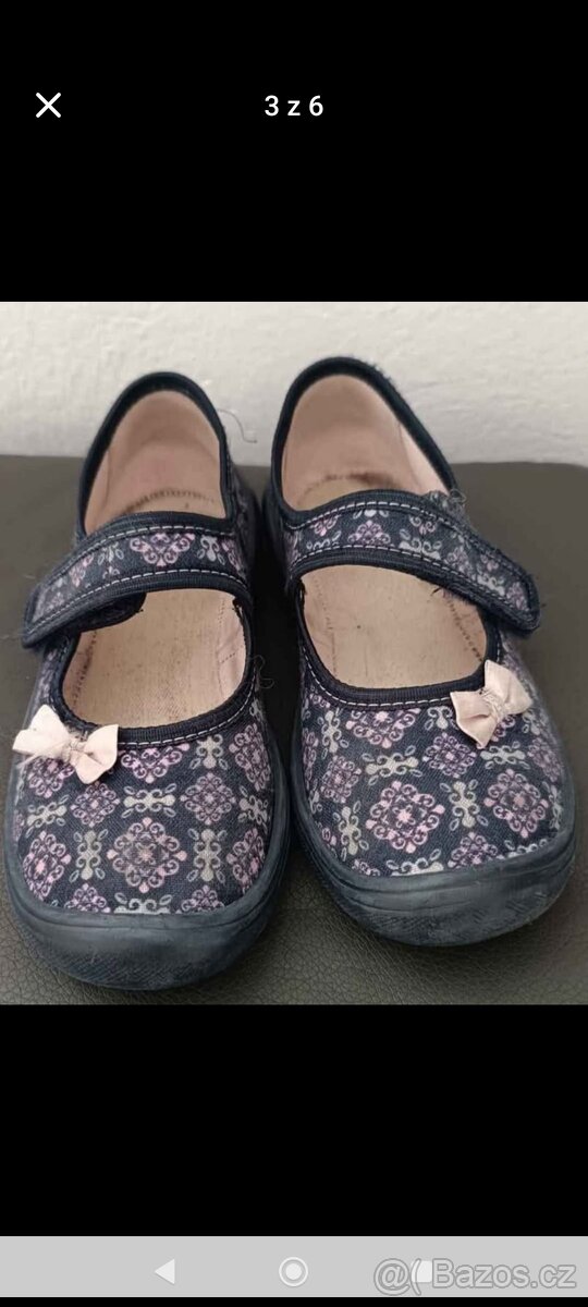 Dívčí balerínkové papuče 32