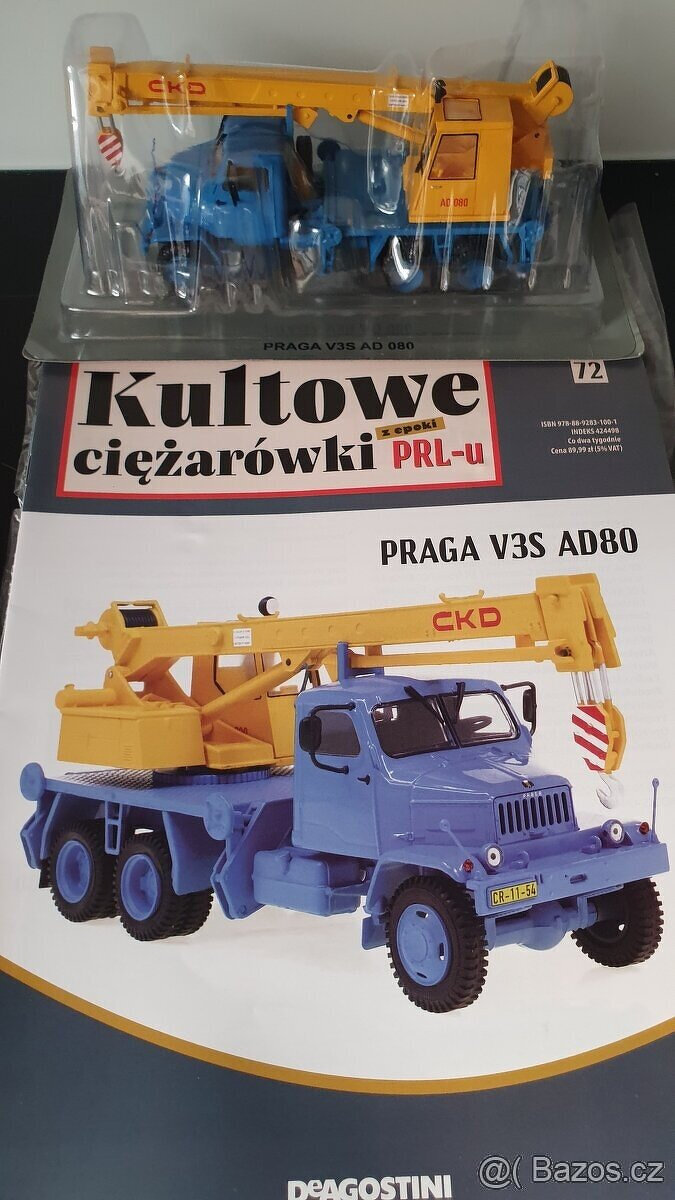 PRODÁM - model Praga V3S AD80 autojeřáb 1:43 DeA