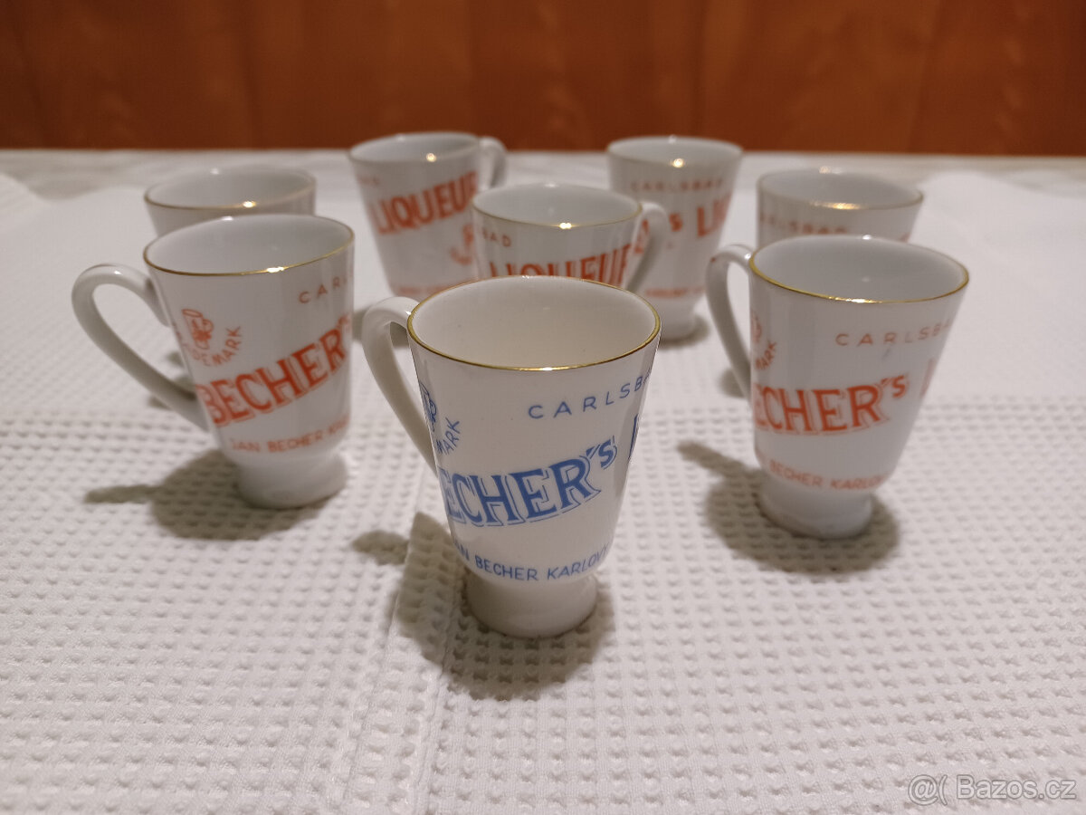 Porcelánové kalíšky Becher