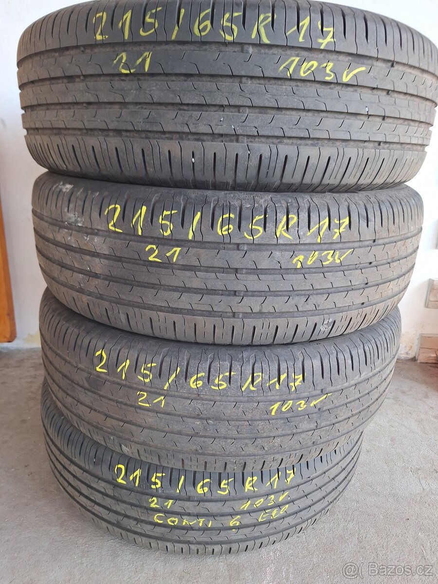 Prodám letní pneu 215/65/17 103v Continental