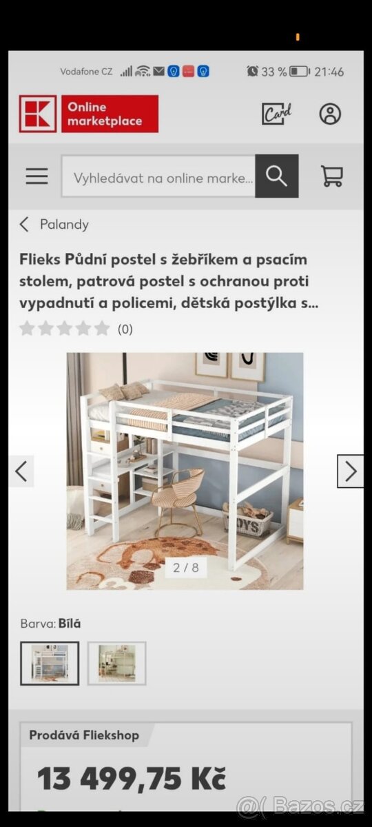 Půdní patrová postel
