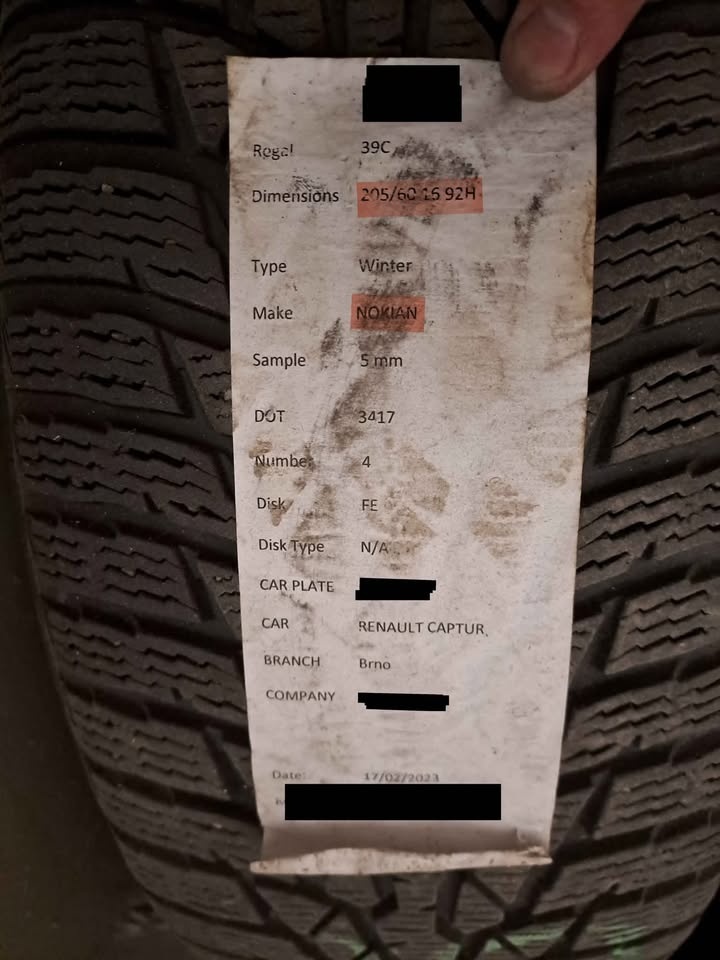 Nokian WR winter s disky: 205/60 R16 92H