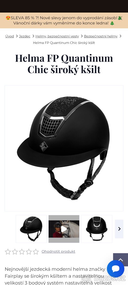 Přilba FairPlay zdobená kamínky